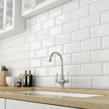Azulejo Subway Blanco Biselado 7,5x15 cm