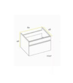 Mueble Vanitory de Colgar Prima 60 cm con Bacha BUONA - Imagen de 2