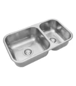 Pileta de Cocina R63/18 Doble Acero 304 bajo mesada Johnson